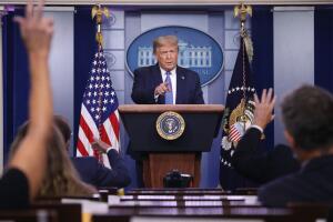 President Trump Holds News Conference In White House Briefing Room