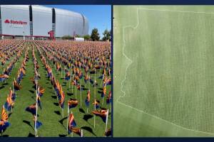 Los Cardenales de Arizona honran a las víctimas del covid-19. 