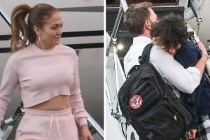 Las fotos del abrazo más entrañable entre Ben Affleck y Emme, la hija de JLo