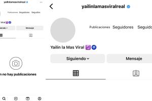 Así aparecía la cuenta de Yailin en Instagram hasta la mañana de este jueves 14 de diciembre.