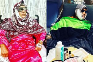 Eduardo Antonio apareció con el look de la izquierda a solo horas antes de que sea dado de alta. El 'outfit' ha dividido opiniones entre sus seguidores.