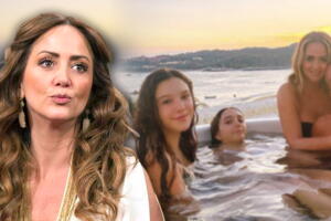 Andrea Legarreta y su familia