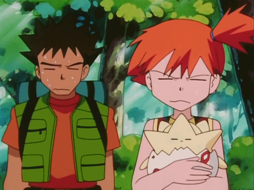 Misty, Brock y Pikachu