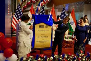 Calle con el nombre de Trump en La India
