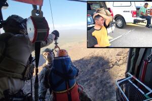 Rescate de inmigrantes en la frontera de Arizona. 