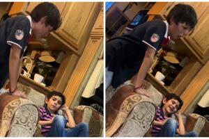 Niño regaña a su hermanito y se hace viral.