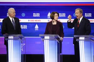 Joe Biden, Amy Klobuchar, Tom Steyer