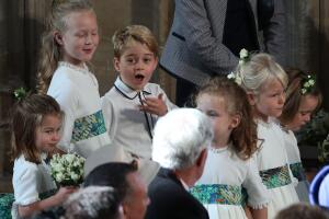 Príncipe George en la boda de la princesa Eugenie de York
