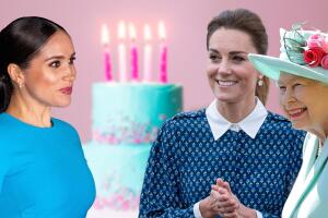 Meghan Markle, reina Isabel y Kate Middleton 
