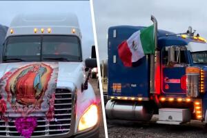 En camiones realizan peregrinación por la Virgen de Guadalupe en Chicago hasta llegar al Cerrito del Tepeyac en Des Plaines, IL.