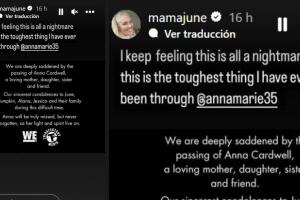 'Mama June' asegura estar viviendo una "pesadilla" tras la muerte de su hija Anna Cardwell. 
