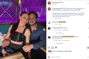 Vanessa Guzmán festejó en compañía de su novio.