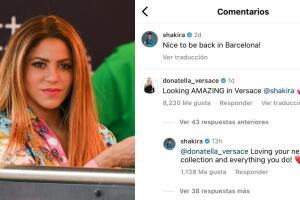 Donatella Versace destacó lo "increíble" que se veía Shakira con una de sus creaciones. 