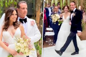 Karina Banda y Carlos Ponce: las fotos de su íntima boda religiosa en medio del bosque