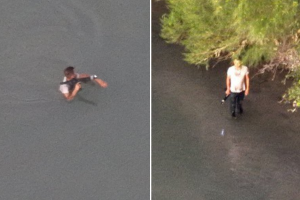 hombre armado guía inmigrantes Río Bravo Texas2