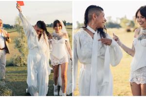 Flor y Giuliana tras convertirse en esposas