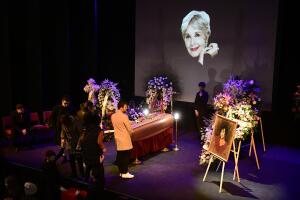 Capilla ardiente de la actriz y cantante Concha Velasco en el Teatro de La Latina