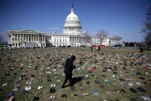 Protesta de zapatos en Washington