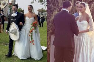 El día de la ceremonia, ella usó este diseño que fue "creación única" para Alejandra Capetillo. 