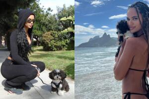 Ella es la modelo Juliana Nalú, con quien se vinculó sentimentalmente a Lewis Hamilton en febrero pasado.