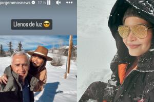 Jorge Ramos se dejó ver junto a 'Chiqui' Delgado en sus vacaciones en Aspen, Colorado.