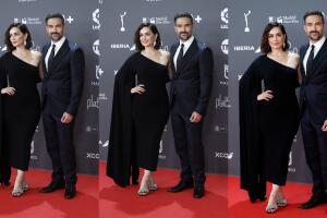 Alfonso 'Poncho' Herrera y Ana de la Reguera posaron juntos en la alfombra roja de los Premios Platino 2023. 