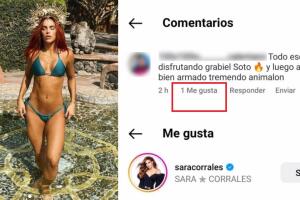 Este es el mensaje que supuestamente había dado 'me gusta' Sara Corrales son relación a la polémica con Gabriel Soto.