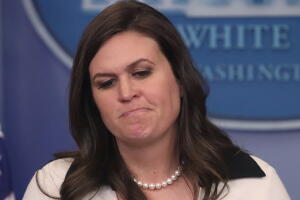 Sarah Sanders Huckabee, portavoz de la Casa Blanca.