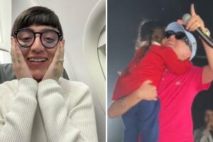 Reguetonero mexicano canta tema sexual junto a su pequeña hija en pleno concierto y desata polémica