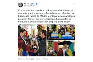 Pablo Montero y Nicolás Maduro