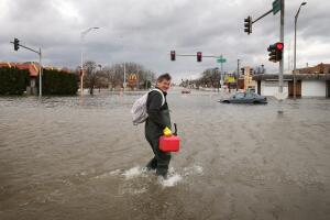 Illinois Battles With Widespread Flooding From Heavy Rains