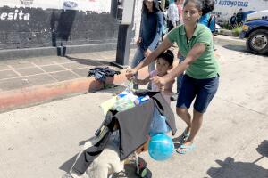 Niños en la caravana