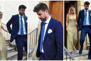 Gerard Piqué y Clara Chía en la boda de Marc Piqué