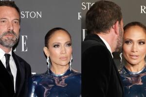 JLo y Ben Affleck en la gala Elle: ella aparece con revelador vestido futurista y enseña de más 