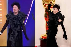 La influencer e ilustradora también recreó el vestido de Rita Moreno.