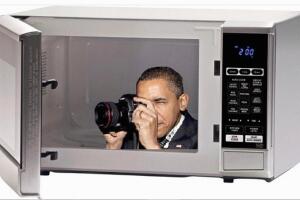 Críticas a Trump de Pete Souza meme microondas