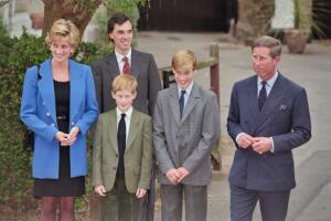 Prince William's First Day At Eton with Princess Diana