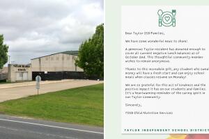 anónimo paga deudas almuerzos escolares taylor isd estudiantes texas