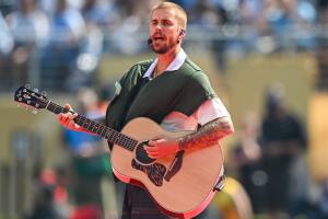 Justin Bieber en el show de medio tiempo del Mundial