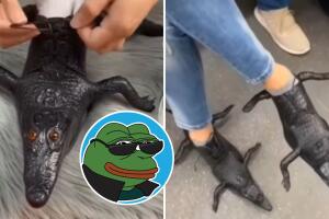 Zapatos “de cocodrilo” desatan polémica y amor odio entre los internautas ¿tú los usarías?