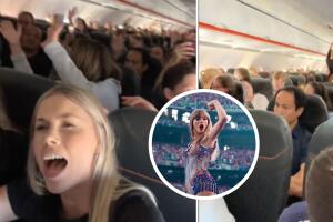 Fans de Taylor Swift cantan durante un vuelo temas de la cantante