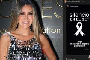 Elizabeth Gutiérrez, quien forma parte de las grabaciones de 'Sin senos sí hay paraíso', reaccionó con un mensaje de luto tras la muerte de dos integrantes del rodaje.  