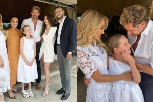 Estas son otras imágenes de Gabriel Soto junto a su ex Geraldine Bazán en la primera comunión de su hija menor.