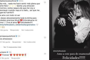 Stephanie Salas reaccionó con un amoroso mensaje para su hija Michelle Salas. Además, Sylvia Pasquel y Humberto Zurita también felicitaron a la pareja.  