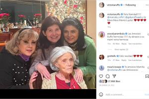 Victoria Ruffo compartía momentos felices junto a su mamá.