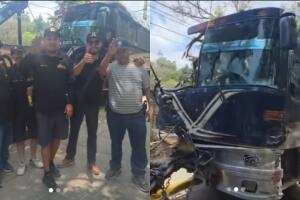 Miembros del equipo de trabajo de Conjunto Primavera dijeron estar bien tras el fuerte accidente que sufrieron a bordo del autobús en el que viajaban.