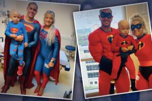 Familia hispana de Leone Hernández.