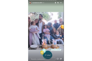 Claudia Álvarez festejó el cumpleaños 1 de sus mellizos
