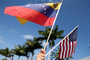 Demonstration Held In Miami In Support Of Venezuelan Opposition
