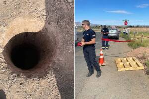 Rescatan a mujer que cayó en un hoyo de 7 pies de profundidad en Prescott